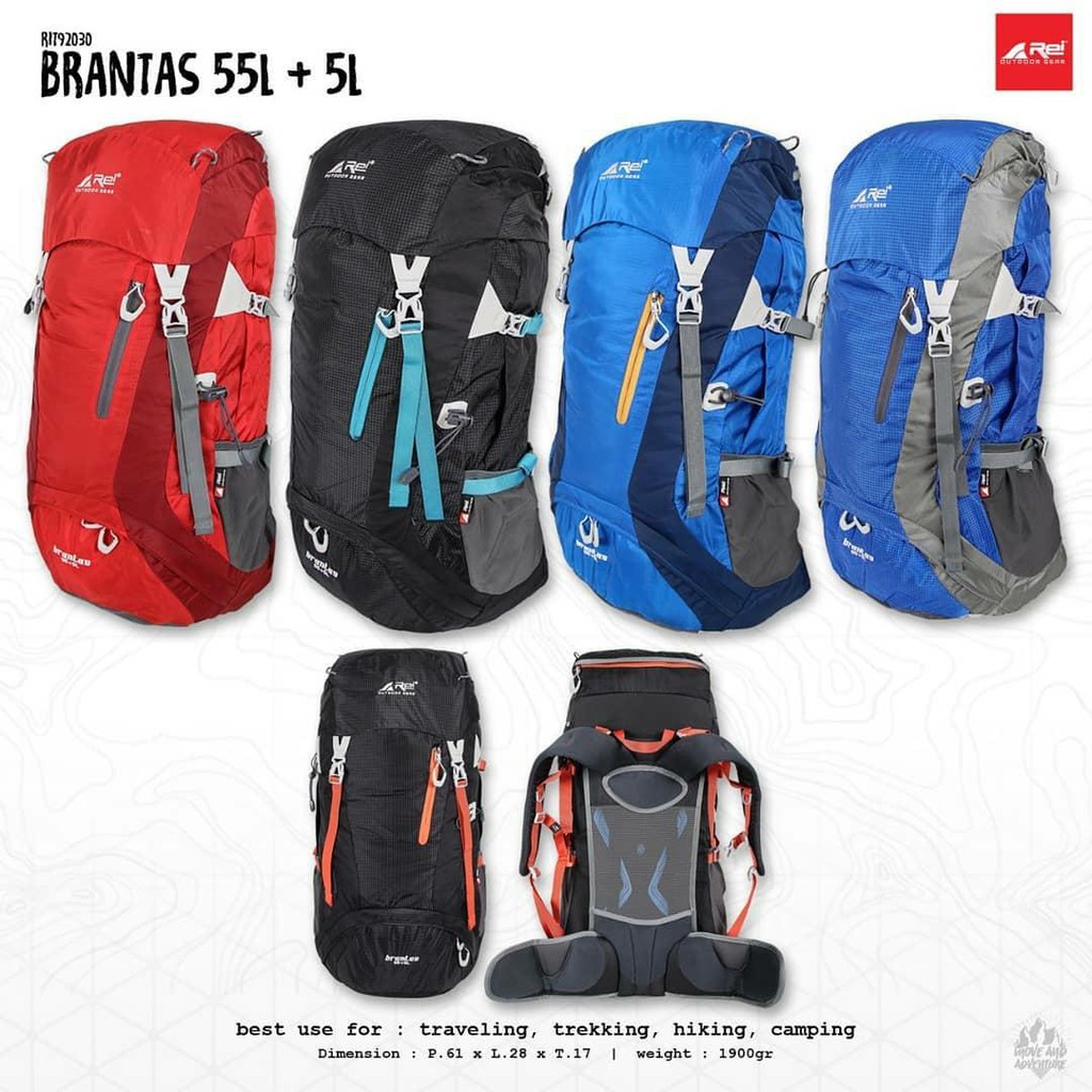 Tas Carrier Rei Brantas 55 + 5