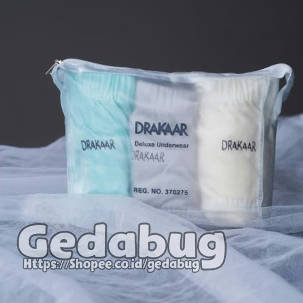 3 Pcs - CD Pria DRAKAAR Dompet | Celana dalam pria dewasa karet kerut | Gedabug