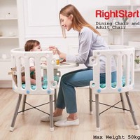 Right Start Multifunction Teal Ranjang Anak Ayunan Rocker Meja