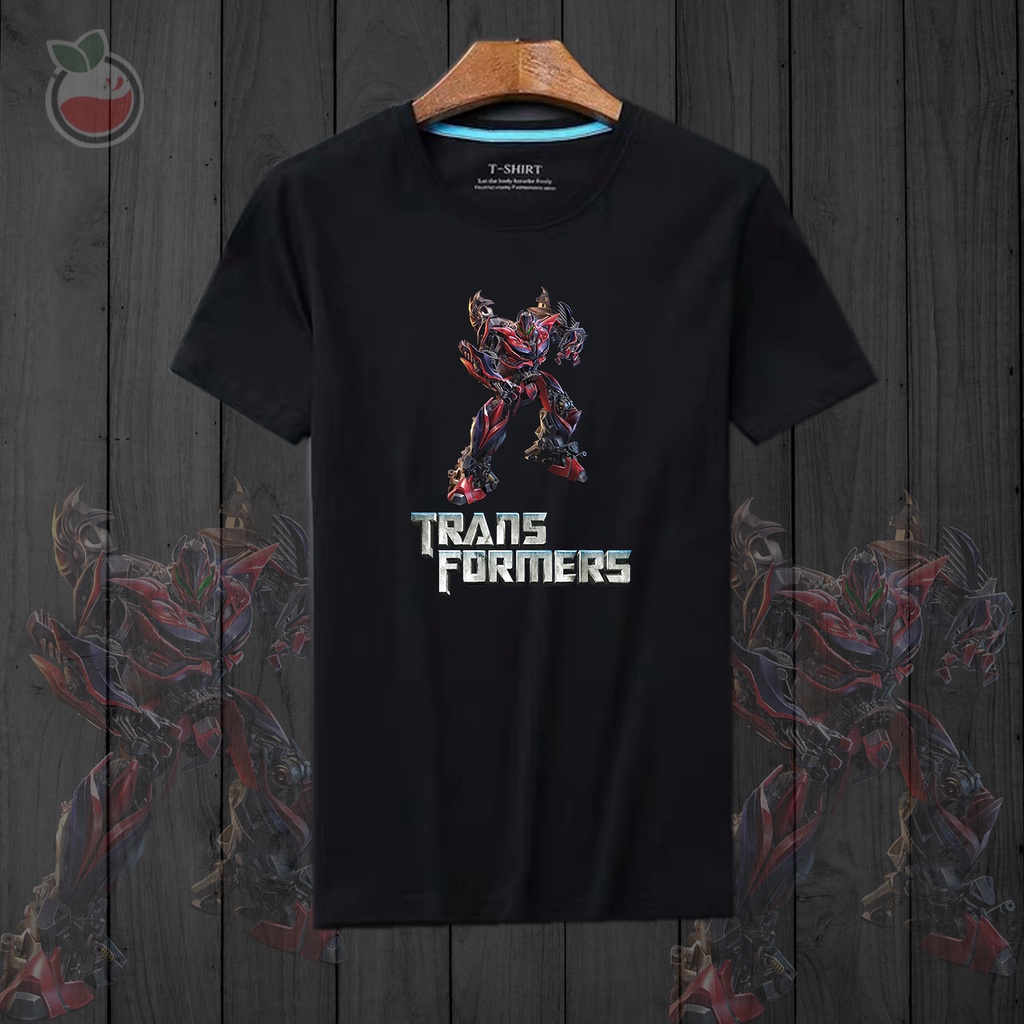 Lilipop Kaos Tshirt  Pria Transformer Optimus Prime Baju Distro Basic Lengan Pendek Cowok Kasual