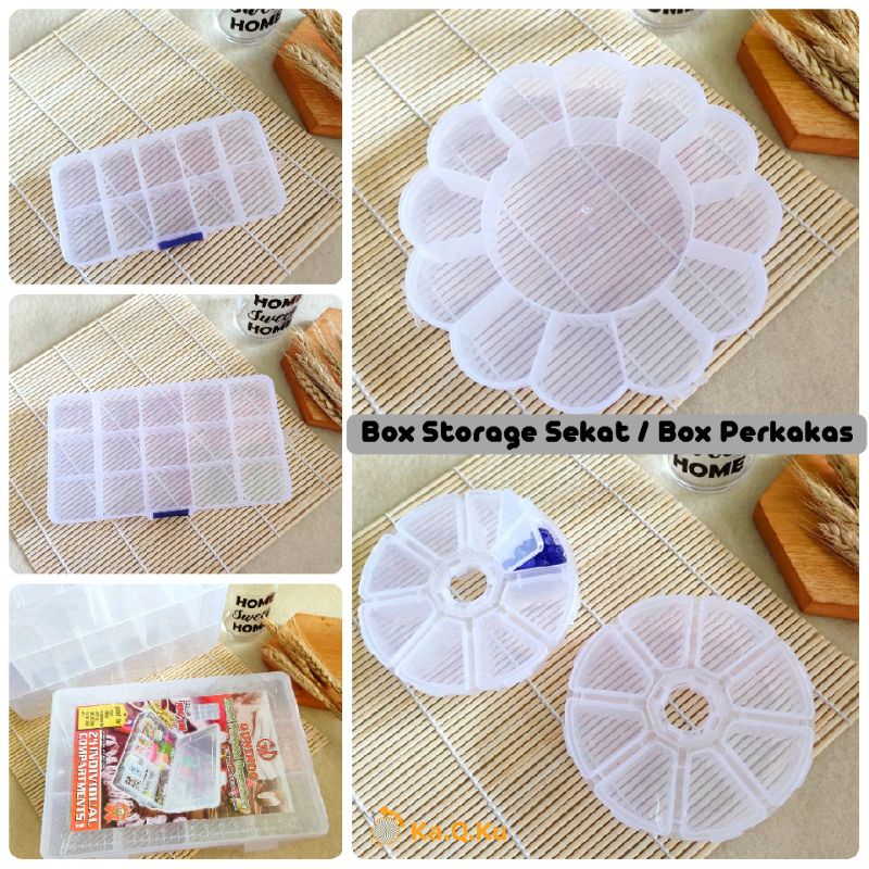 BOX STORAGE SEKAT / BOX PERKAKAS / BOX PENYIMPAN MUR BAUT MANIK MANIK / BOX KOTAK SEKAT / BOX SERBSG