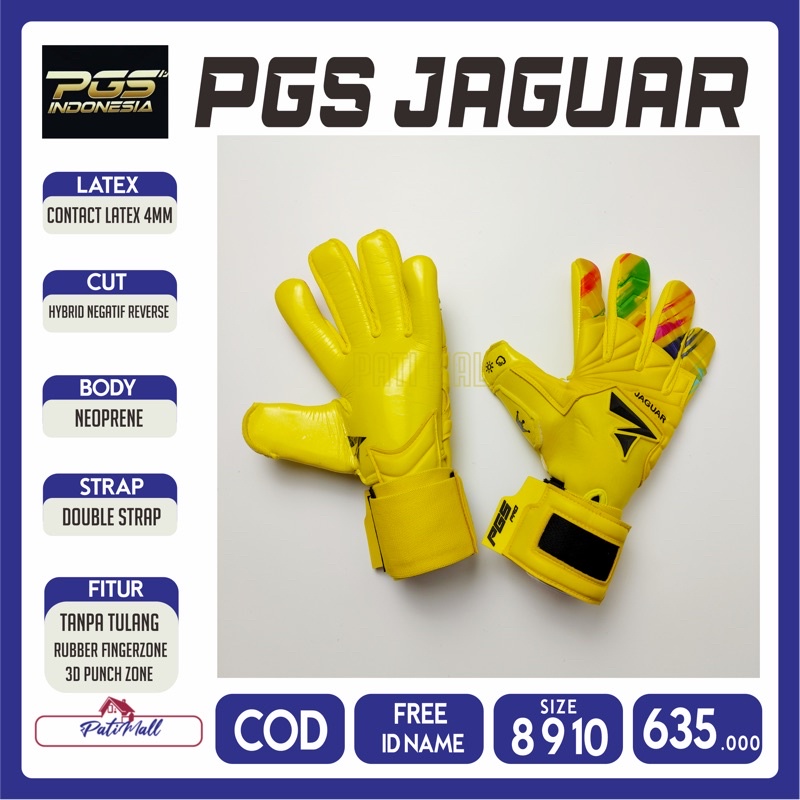 FREE ID NAME PGS PRO JAGUAR KING SARUNG TANGAN KIPER ORIGINAL