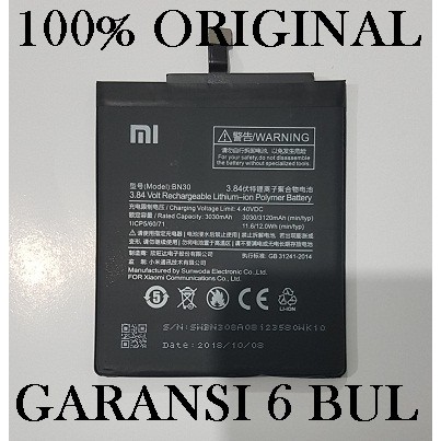 Baterai Redmi 4A XIAOMI BN30 Original100%