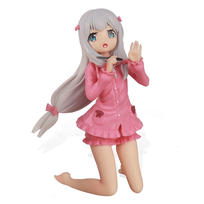 Action Figure Anime Eromanga Sensei Izumi Sagiri Ukuran 12cm Mainan Koleksi Bahan PVC Warna Pink Untuk Hadiah