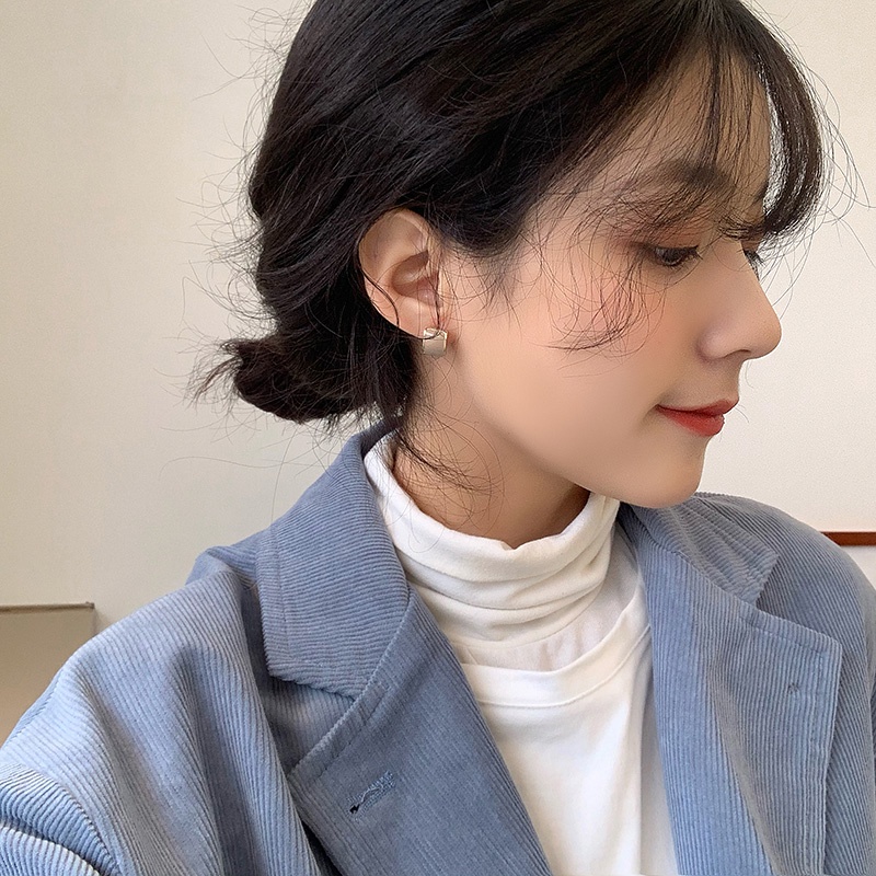 Anting Gantung Sterling Silver 925 Gaya Retro Korea Untuk Wanita