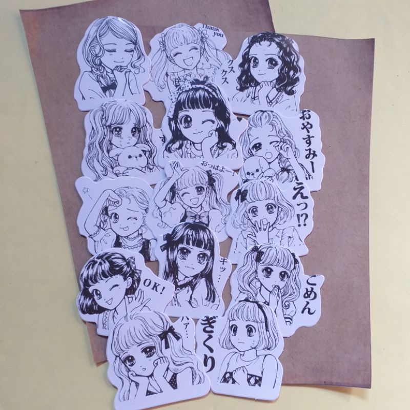 

Sticker aesthetic tumblr fullcolour die cut untuk hias bujo, case dan laptop