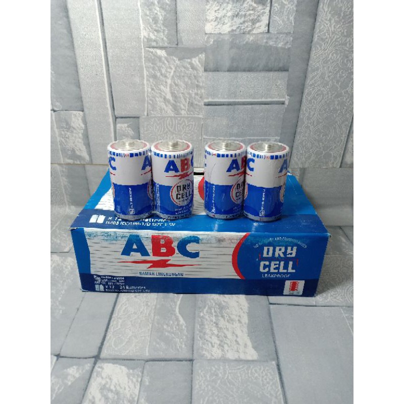 Battery Batu Baterai ABC Ukuran Besar isi 2 Pics Batre ABC Biru SNI