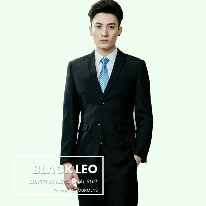 BLAZER SLIMFIT PRIA LEO CASUAL BLACK ORIGINAL NIKAYU HIGH TWIST