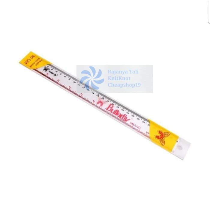 

Penggaris Butterfly 30 cm Garisan Plastik RJT