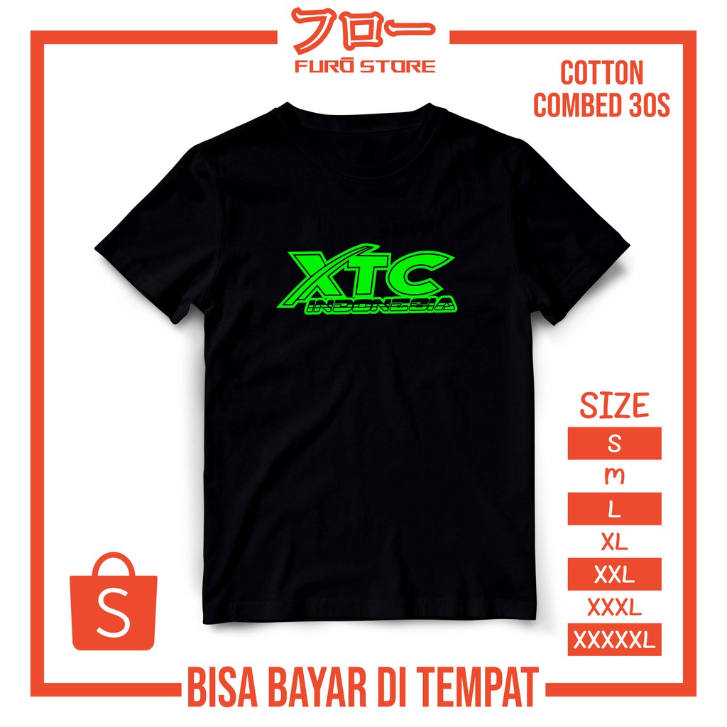 KAOS CASUAL - DISTRO / UNISEX / XTC INDONESIA BLACK NEON GREEN T-SHIRT - Furo Store