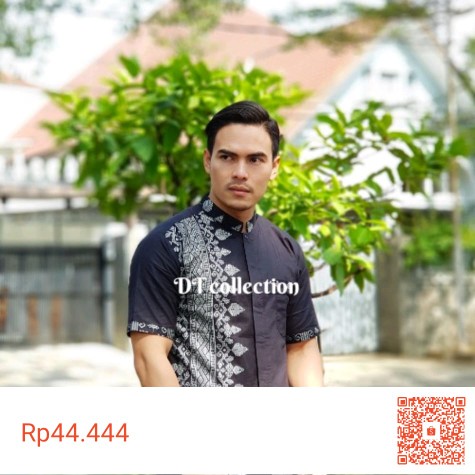 Cod- Dt Collection Kemeja Hem Batik  Pekalongan Kombinasi Kerah Koko