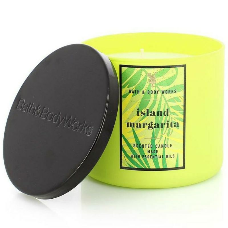 BATH &amp; BODY WORKS BBW ISLAND MARGARITA 3-WICK SCENTED CANDLE 411 G