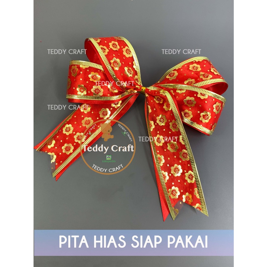 

Paket 2 Pcs Pita Hias Siap Pakai Organdi Sakura - Pita Parcel Hampers Kado Kue