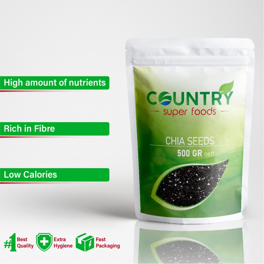 

[ 500 gr ] - Black Chia Seeds | Biji Chia Hitam