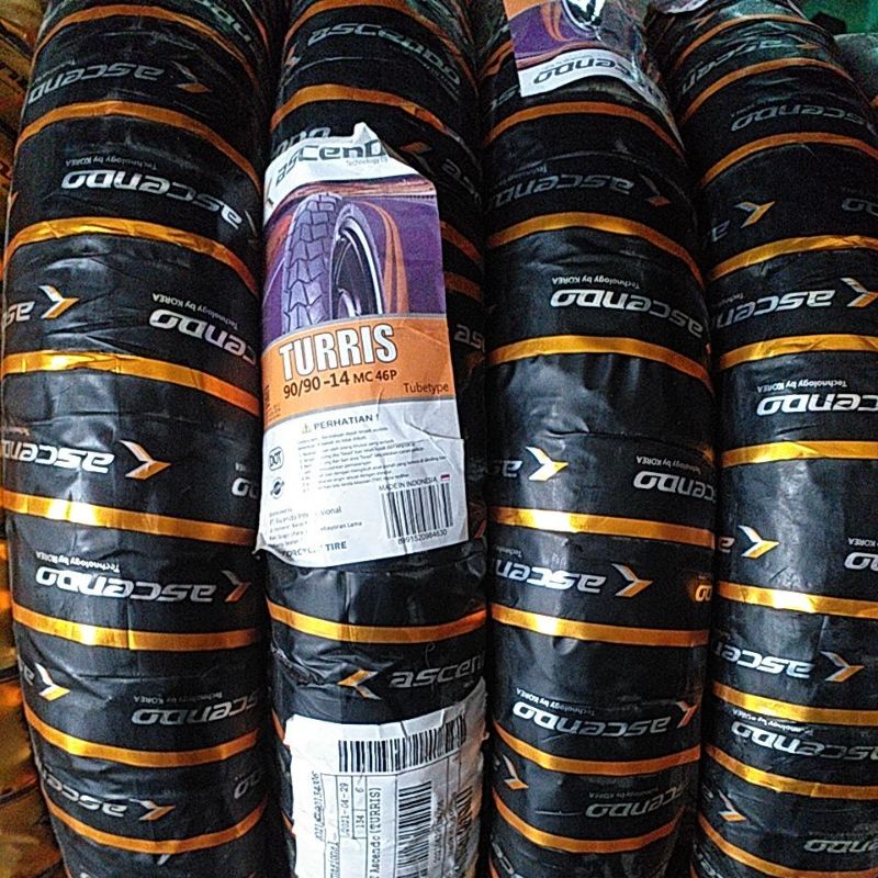 (Free Ban Dalam)Ban Non Tubeles ASCENDO Turris 90/90-14