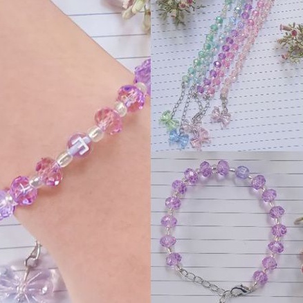 gelang manik kristal Korea, gelang manik kristal termurah, gelang manik kristal ceko, gelang inisial