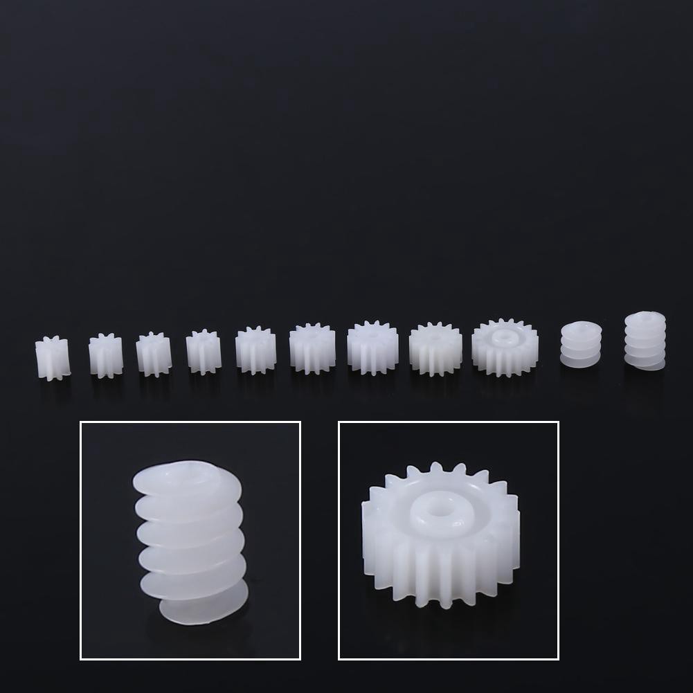 11pcs  worm dan spindle gear plastik   part  mainan rc