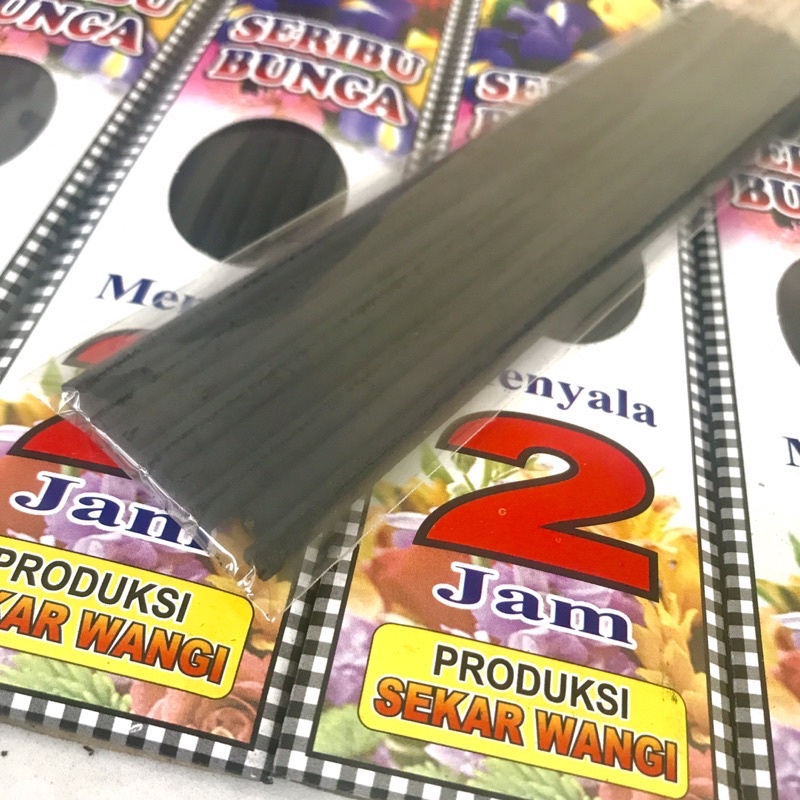 Dupa Hio Jumbo 2 jam Seribu Bunga isi 8 stick Panjang 28 cm Abu Dingin Produksi Sekar wangi