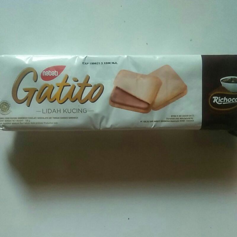 NABATI GATITO LIDAH KUCING RICHOCO 128gr