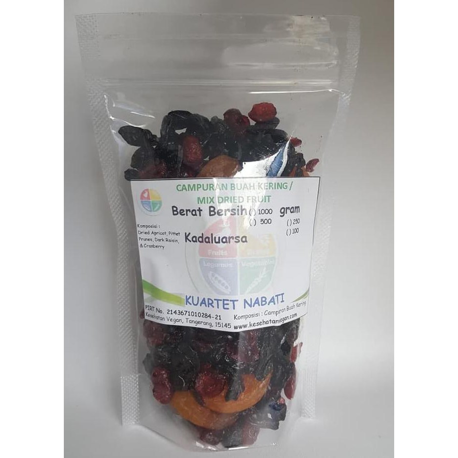 

>< 250Gr Mix Dried Fruit : Canberry - Pittet Prune - Raisin - Apricot