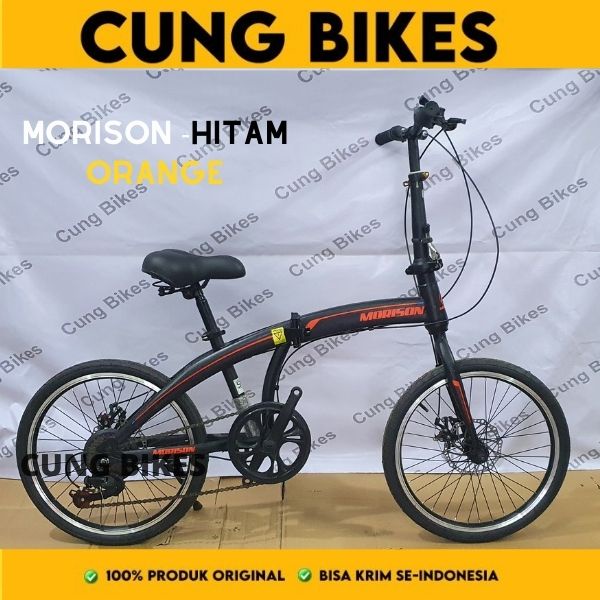 sepeda lipat 20 MORISON 8118 AT disc brake dan 7 speed Kwalitas Morison