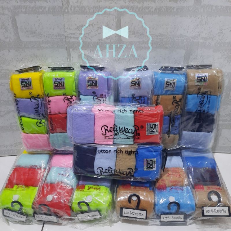 AHZA RELIWEAR COTTON RICH LEGGING BAYI POLOS ISI 4