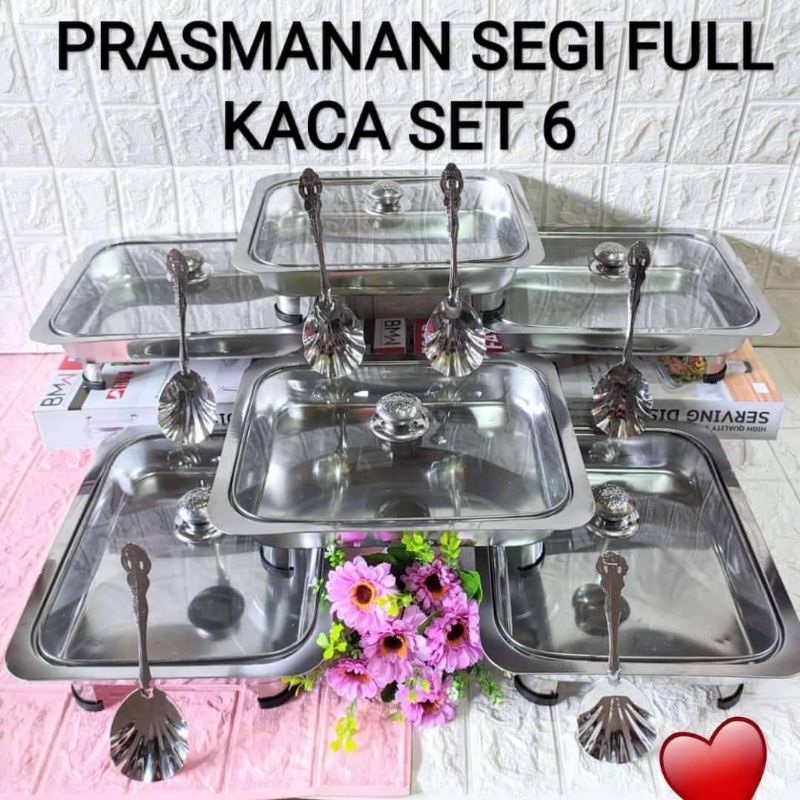 PRASMANAN SEGI FULL KACA SET 6