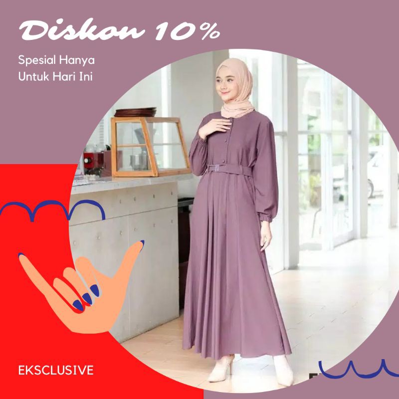 GAMIS MODERN MODEL TERBARU 2021 DRESS MUSLIM GAMIS AULIA SIMPLE MEWAH REMAJA KEKINIAN