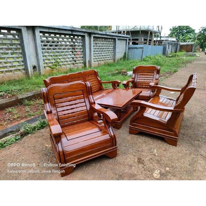 kursi tamu tulang gajah full kayu jati /kursi tamu kayu jati model besar