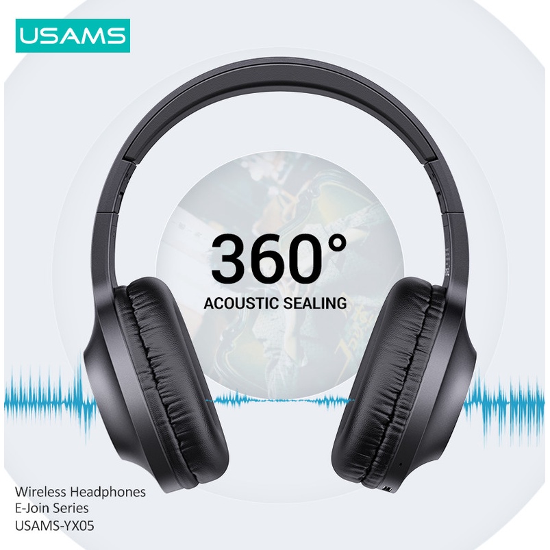 USAMS E-Join Headphone Bluetooth With Mic BT5.0