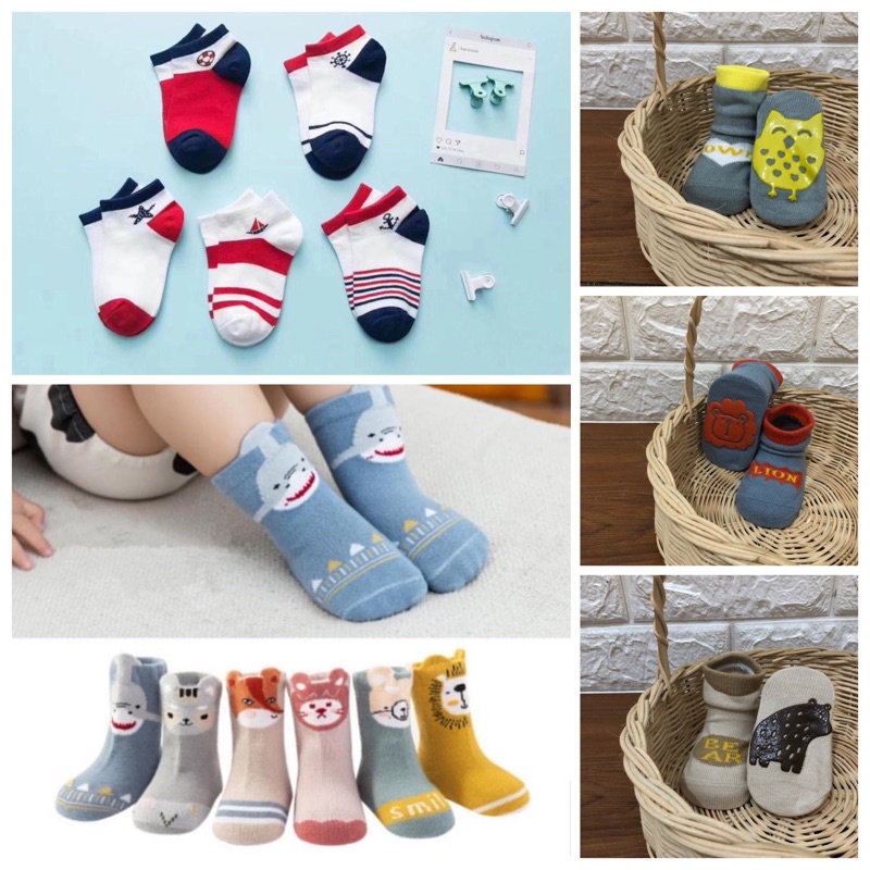 Kaoskaki Bayi 0-12bulan Sailor Animal | Kaos kaki Bayi Korea | KK Baby Lucu