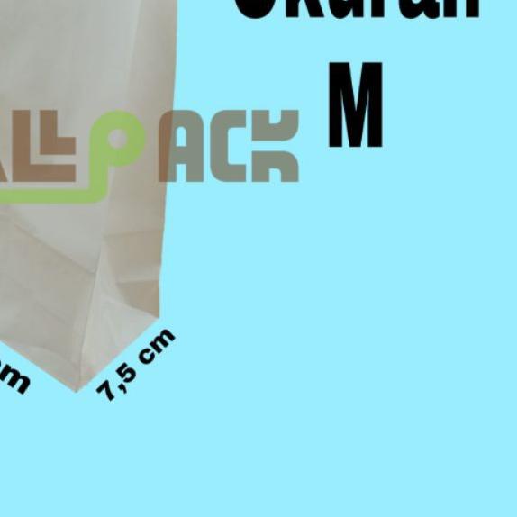 

KANTONG KERTAS , PAPER BAG WARNA PUTIH POLOS UKURAN M 100PCS