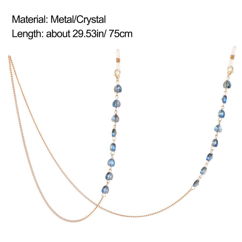 Lily Rantai Kacamata Holder Aksesoris Kacamata Tali Penahan Kacamata Baca Kristal Logam