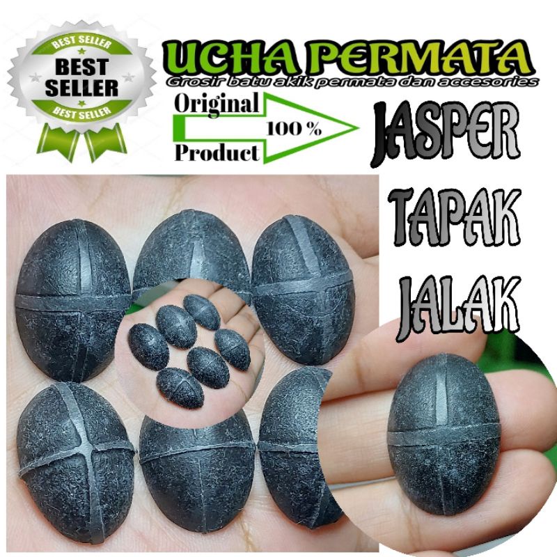 Batu akik jasper tapak jalak hitam liontin tapak jalak hitam