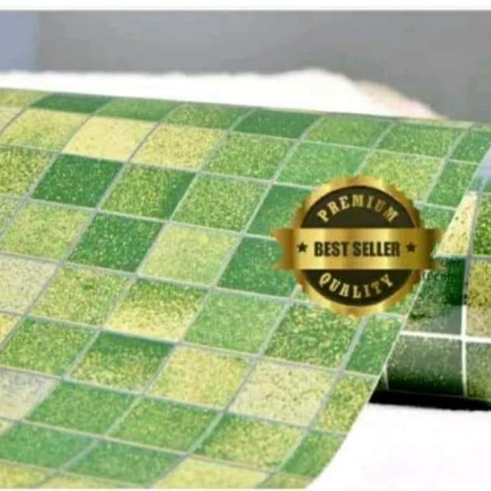 Wallpaper Dapur Dan Kamar Mandi Kotak Hijau