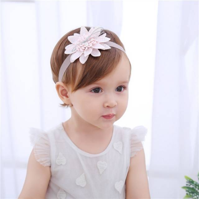 Bandana anak bunga / headband anak bunga / flower headband / bandana anak impor / headband newborn