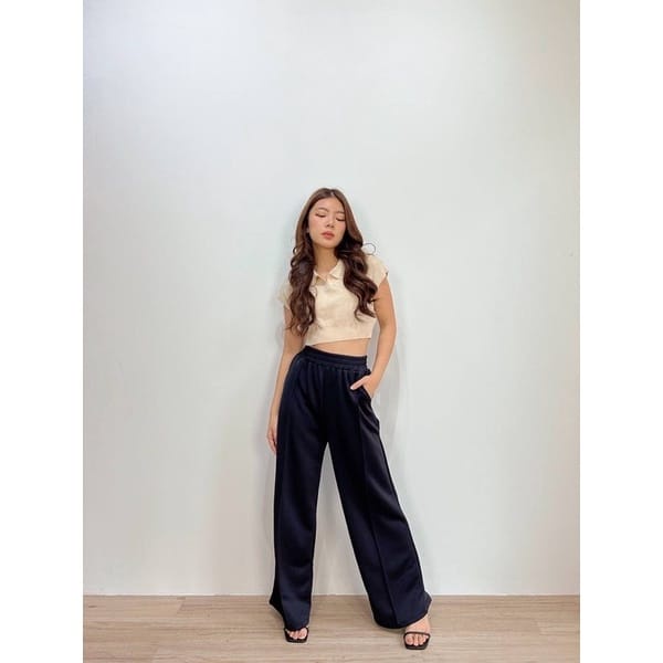 BEFAST - ZEC OOTD Wanita Celana HARIN / Aiden CREPE Long Cullote / Kulot Kekiniaan Remaja Wanita / Celana Panjang Casual / OOTD Selebgram Terlaris / Kulot Polos Banyak Warna / Celana Bahan Kulot