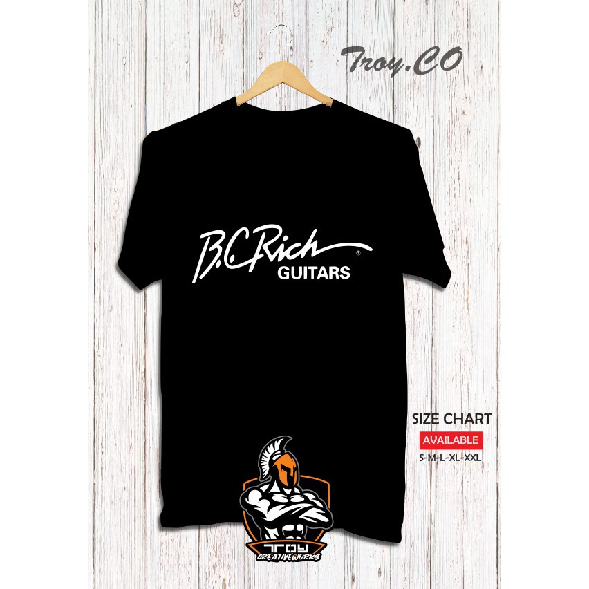 (BEST SALE)     kaos/tshirt/gildan/sablon/polyflex/custom/gitar/bc rich/guitar -Troy.co  -screen