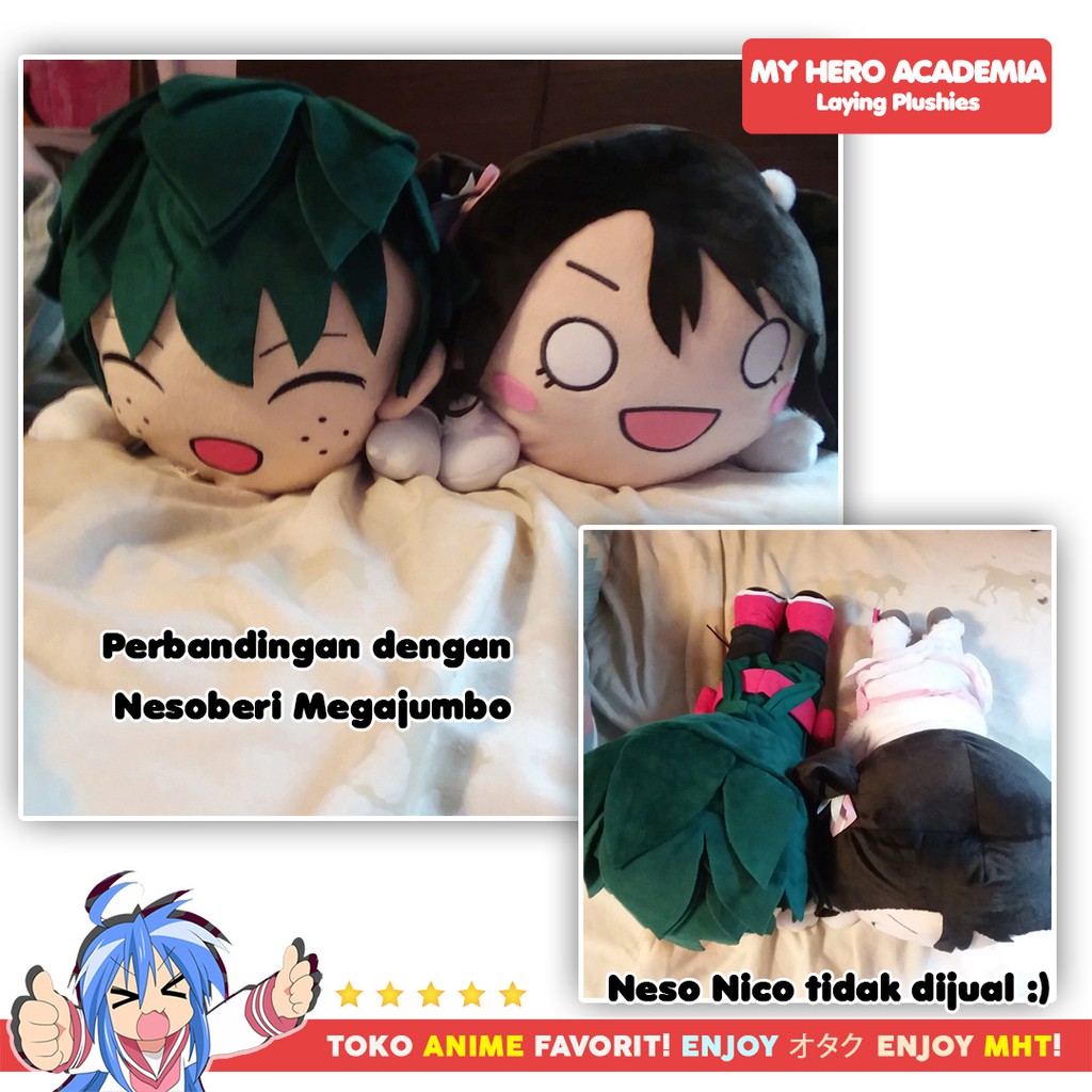 Boneka Anime Boku no Hero Academia Laying Midoriya Izuku Plushie Doll