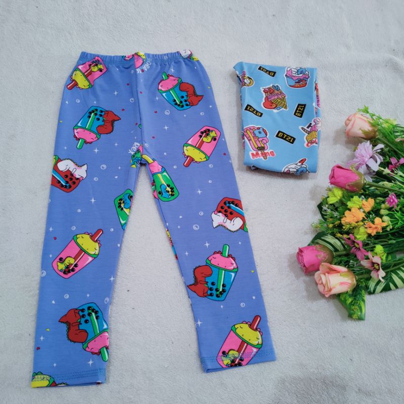 Celana Legging anak 1 2 3 4 5 6 7 tahun premium leging karakter kartun BTS kuda poni mickey mouse hellokitty anak ( legging bb3 )