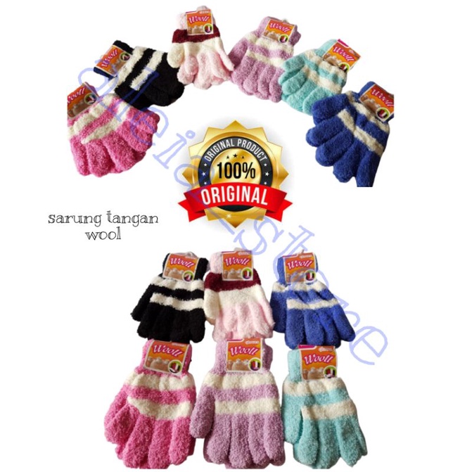 SARUNG TANGAN WOOL WANITA REMAJA/DEWASA /SARUNG TANGAN ANAK(MULTIWARNA/RANDOM)