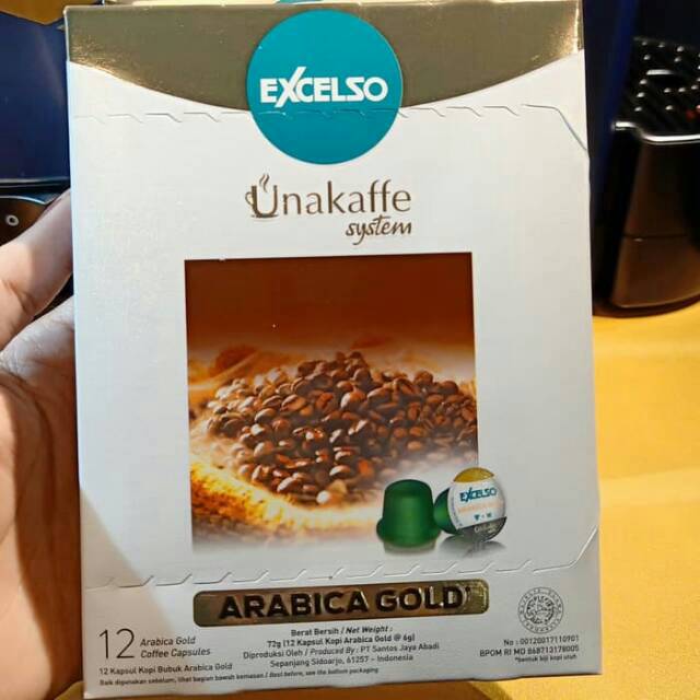 

Kopi kapsul arabica gold[Excelso-Unakaffe]