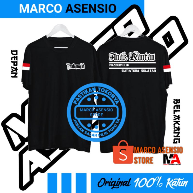 KAOS FASHION PRIA MAUPUN WANITA DESAIN TULISAN ANAK RANTAU PRABUMULIH SUMATERA SELATAN // MA15 SS