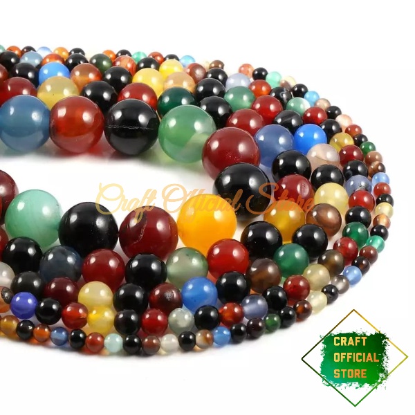 Bahan Gelang Batu Alam Mix Color Warna Warni 6/8/10mm