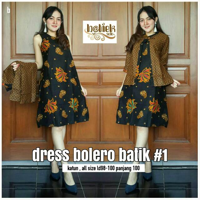 Fashion wanita dress bolero batik panjang wanita