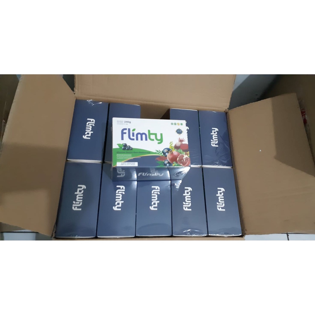 Flimty Fiber Herbal Detox Usus Penurun Berat Badan Antioksidan Pelangsing 1 Box Isi 16 Sachet