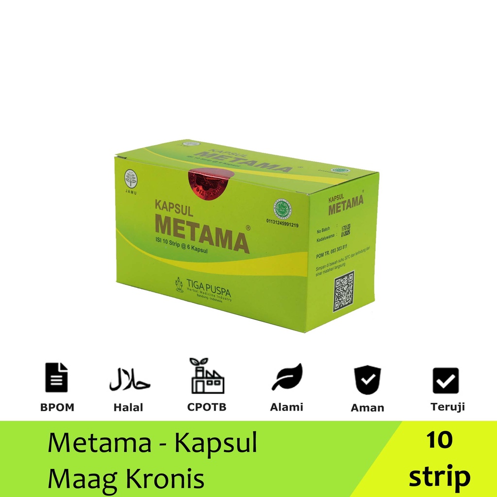 

Obat Maag Kronis dari METAMA, 1 Box isi 10 Strip