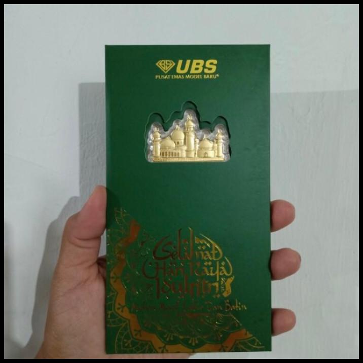 AMPLOP LEBARAN ANGPAO IDUL FITRI LOGAM MULIA EMAS 0.1 0,1 GRAM UBS TAG