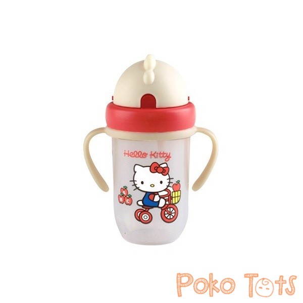 Hello Kitty Sport Sipper with Handle 300ml Botol Minum Sedotan Lusty Bunny Straw Bottle