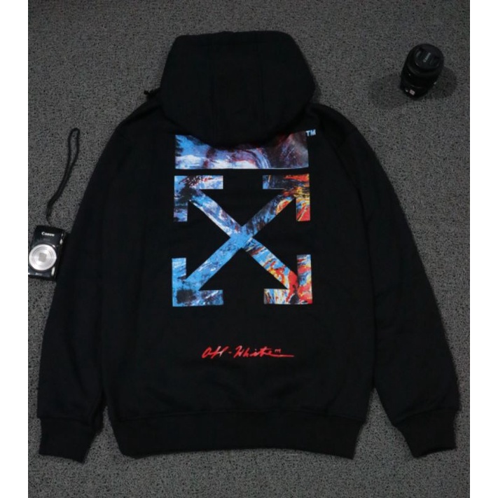 Sweater Hoodie Off white Rainbow pria/wanita terbaru